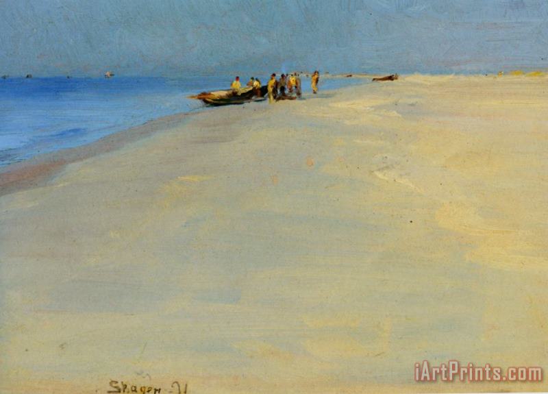 Peder Severin Kroyer Fiskere Pa Skagens Strand Art Painting