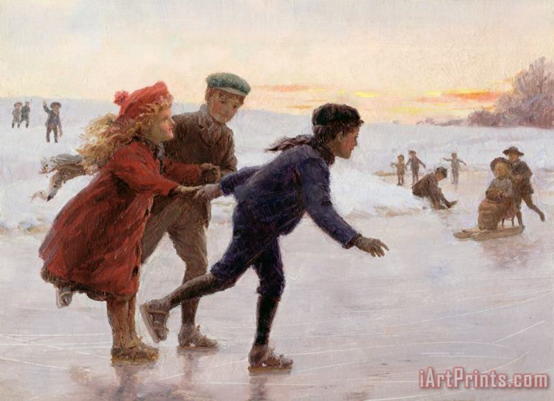 Percy Tarrant Children Skating Art Print