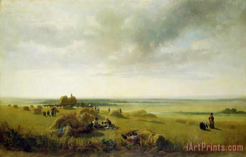 Peter de Wint A Corn Field Art Painting