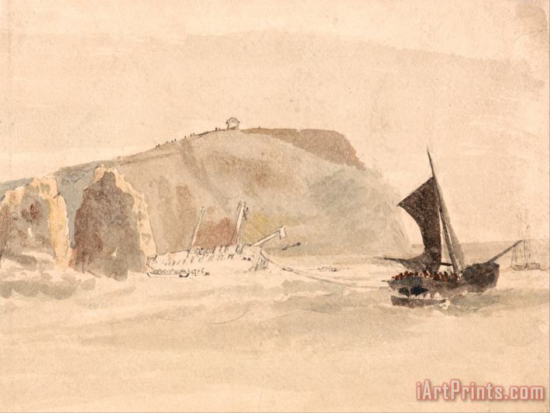 Peter de Wint Shipwreck Off The Needles, Isle of Wight Art Print