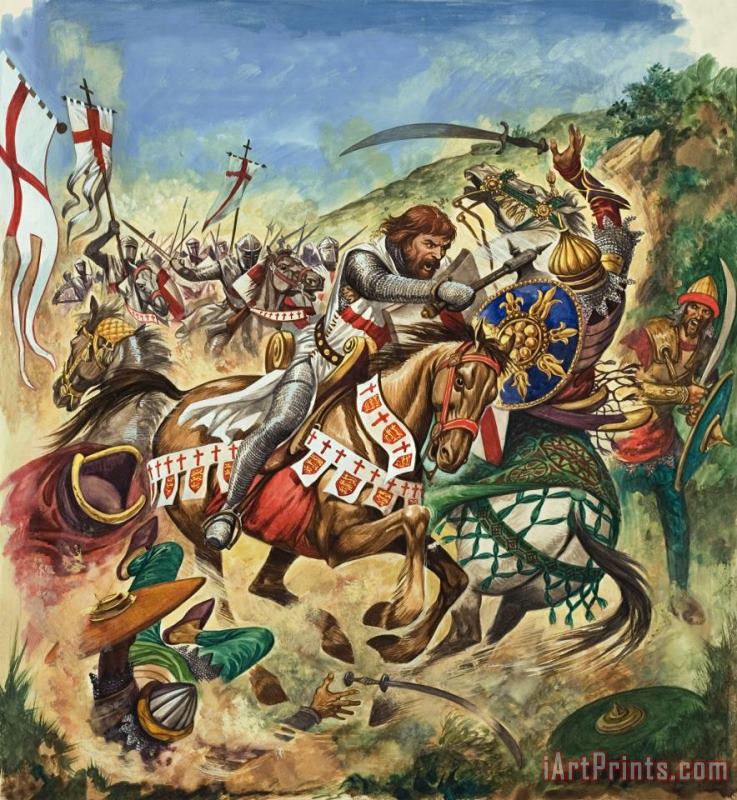 Peter Jackson Richard the Lionheart during the Crusades Art Painting