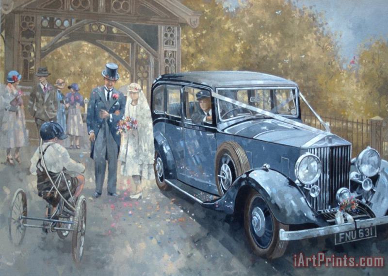 Peter Miller 1930s Country Wedding Art Painting
