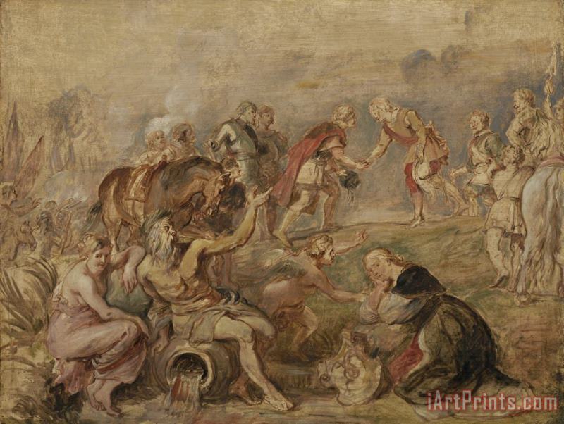 Peter Paul Rubens Meeting of King Ferdinand of Hungary And The Cardinal Infante Ferdinand of Spain at Nordlingen Art Print