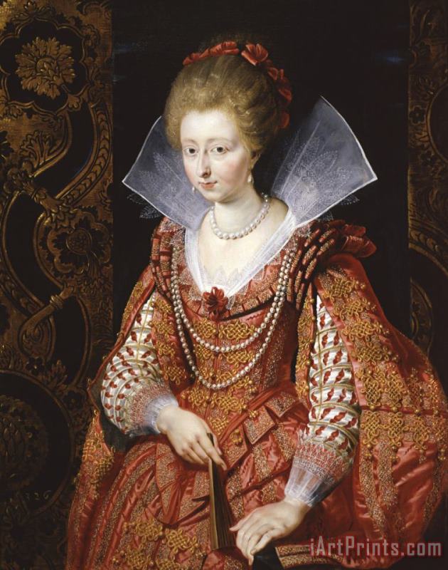 Portrait of Charlotte Marguerite De Montmorency, Princess of Conde painting - Peter Paul Rubens Portrait of Charlotte Marguerite De Montmorency, Princess of Conde Art Print