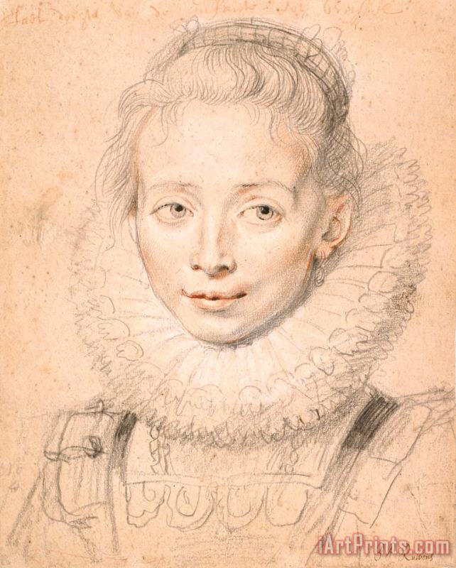 Peter Paul Rubens Rubens's Daughter Clara Serena (so Named Maid of Honor of Infanta Isabella) C. 1623 Art Print