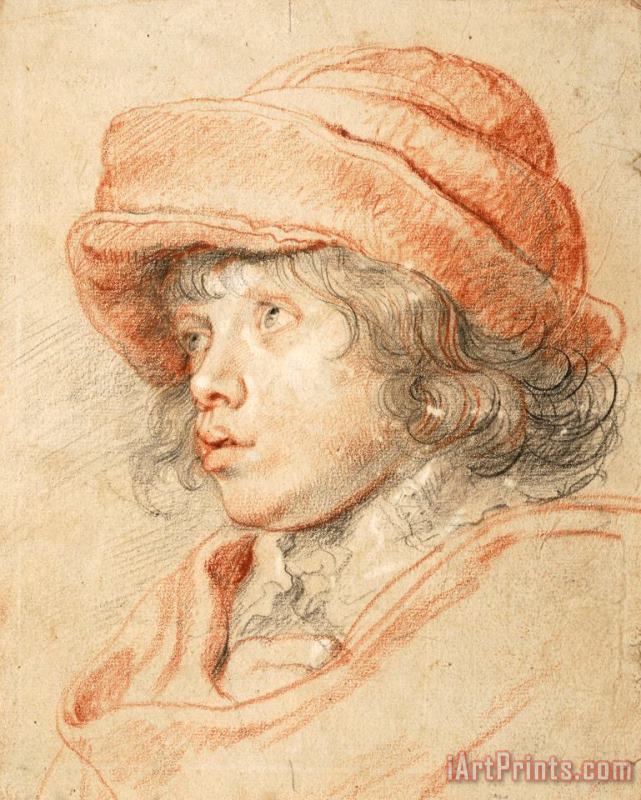 Peter Paul Rubens Rubens's Son Nicolaas Wearing a Red Felt Cap, 1625 1627 Art Print