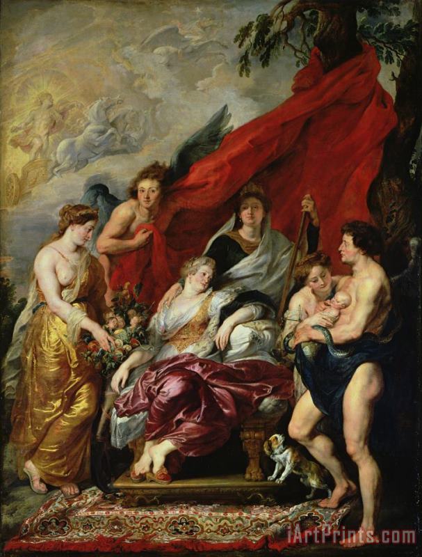 The Birth of Louis XIII (1601 43) at Fontainebleau, 27th September 1601, From The Medici Cycle painting - Peter Paul Rubens The Birth of Louis XIII (1601 43) at Fontainebleau, 27th September 1601, From The Medici Cycle Art Print