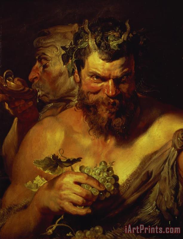 Two Satyrs painting - Peter Paul Rubens Two Satyrs Art Print