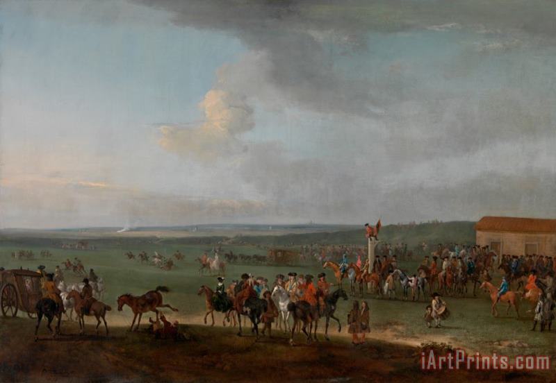 Peter Tillemans The Round Course at Newmarket, Cambridgeshire, Preparing for The King's Plate Art Print