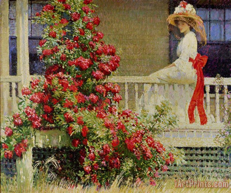 Philip Leslie Hale Crimson Rambler Art Painting