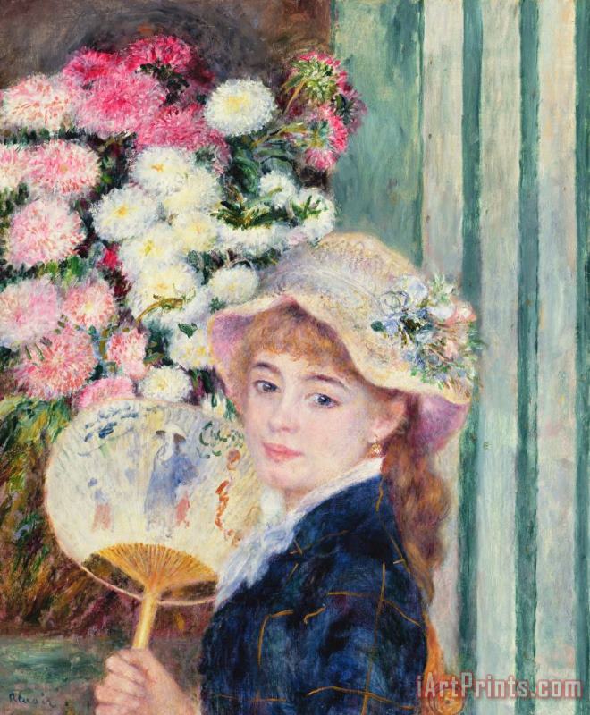 Pierre Auguste Renoir A French Girl with a Fan Art Painting