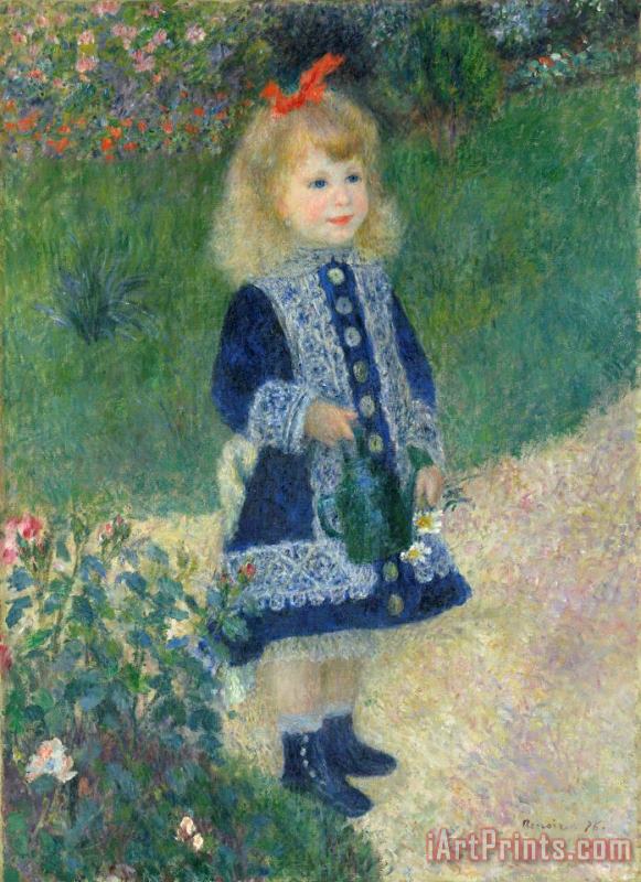 A Girl With A Watering Can painting - Pierre Auguste Renoir A Girl With A Watering Can Art Print