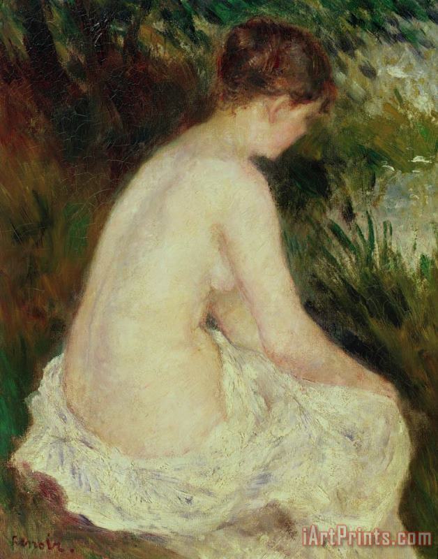 Pierre Auguste Renoir Bather Art Painting