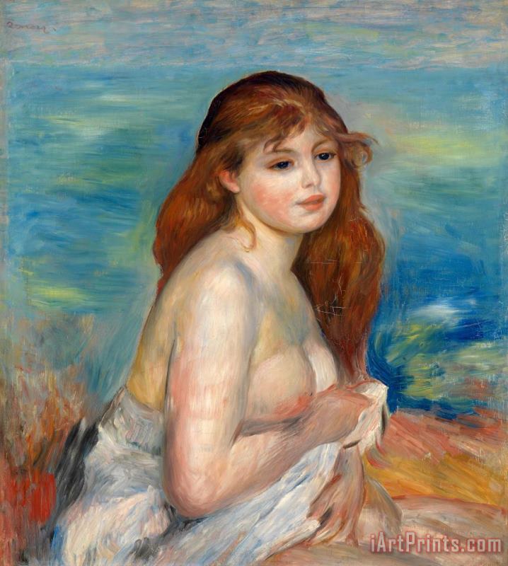 Pierre Auguste Renoir Etter Badet Art Print