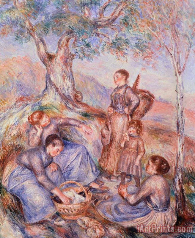 Harvesters Breakfast painting - Pierre Auguste Renoir Harvesters Breakfast Art Print