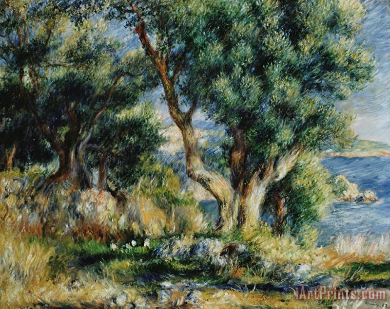Landscape Near Menton painting - Pierre Auguste Renoir Landscape Near Menton Art Print