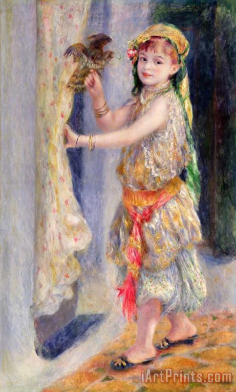 Mademoiselle Fleury in Algerian Costume painting - Pierre Auguste Renoir Mademoiselle Fleury in Algerian Costume Art Print