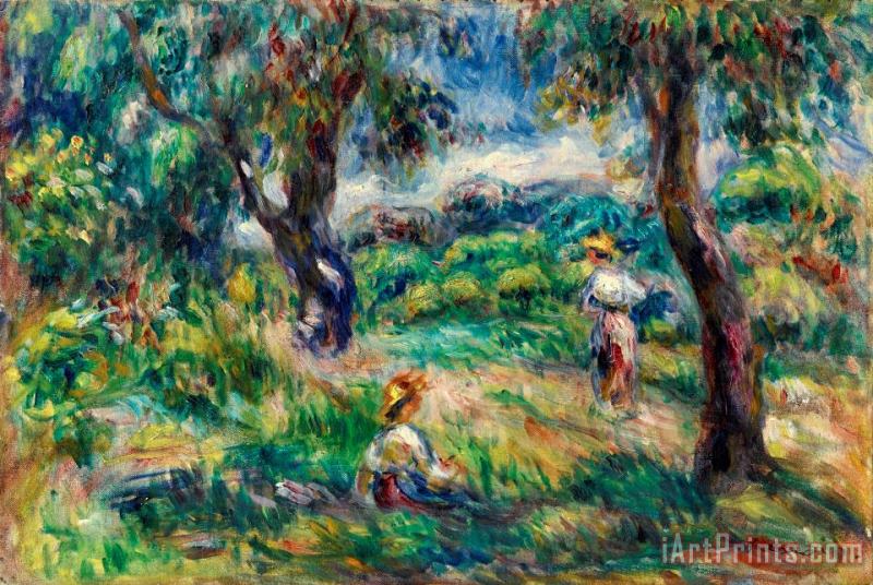 Paysage Bleu painting - Pierre Auguste Renoir Paysage Bleu Art Print
