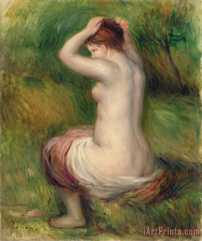 Pierre Auguste Renoir Seated nude Art Print