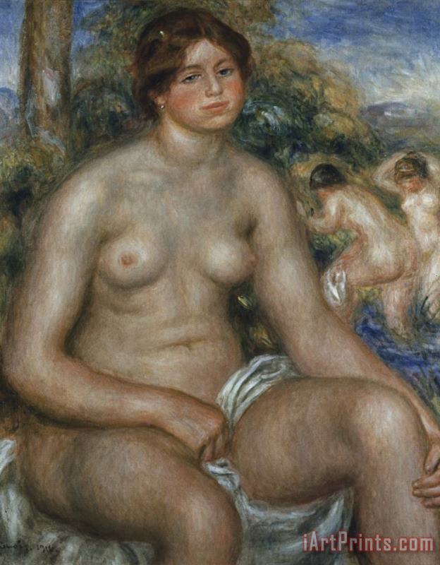 Seated Nude painting - Pierre Auguste Renoir Seated Nude Art Print
