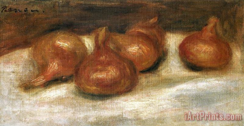 Still Life with Onions painting - Pierre Auguste Renoir Still Life with Onions Art Print