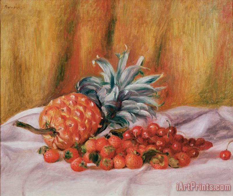 Pierre Auguste Renoir Strawberries and Pineapple Art Painting