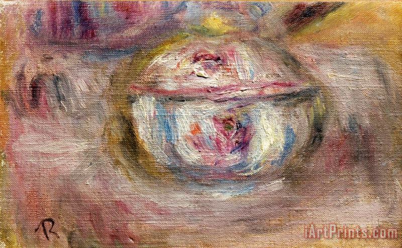 Sucrier. Fragment painting - Pierre Auguste Renoir Sucrier. Fragment Art Print