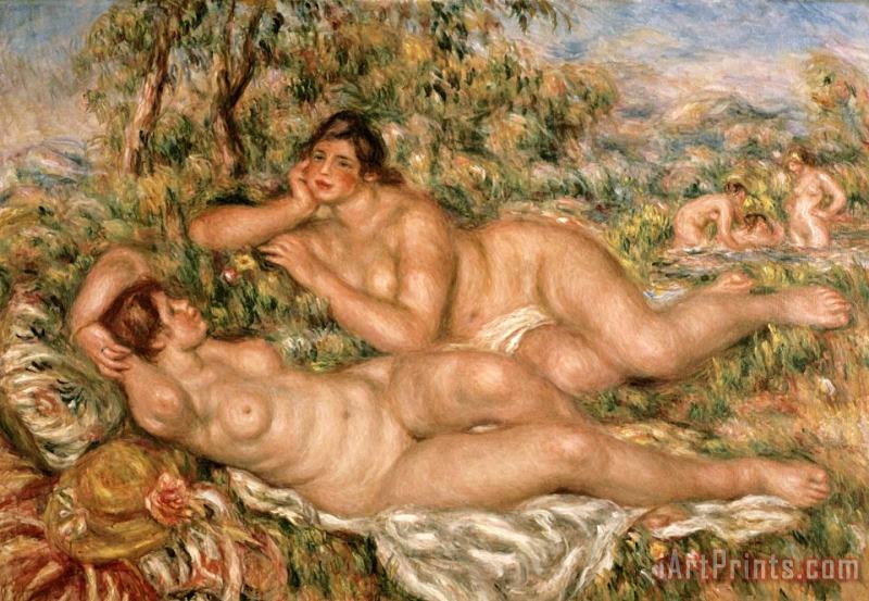The Bathers painting - Pierre Auguste Renoir The Bathers Art Print