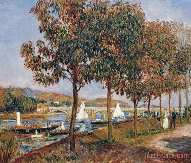 Pierre Auguste Renoir The Bridge at Argenteuil Art Print