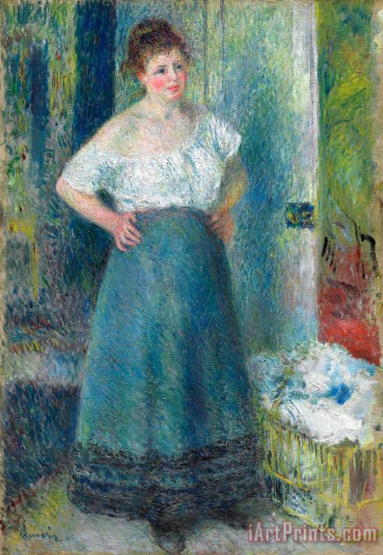 The Laundress painting - Pierre Auguste Renoir The Laundress Art Print
