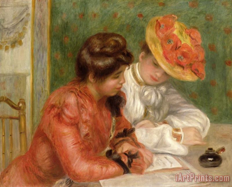 The Letter painting - Pierre Auguste Renoir The Letter Art Print