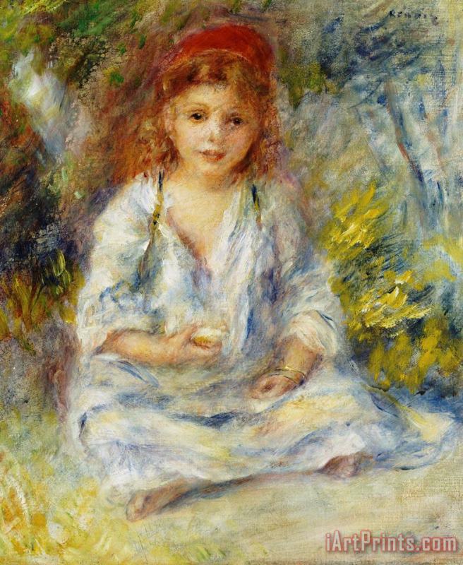 Young Algerian Girl painting - Pierre Auguste Renoir Young Algerian Girl Art Print