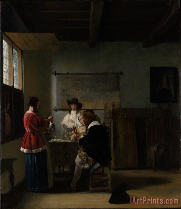 Pieter de Hooch The Visit Art Painting
