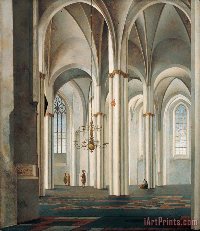 Interior of The Buurkerk, Utrecht painting - Pieter Jansz Saenredam Interior of The Buurkerk, Utrecht Art Print