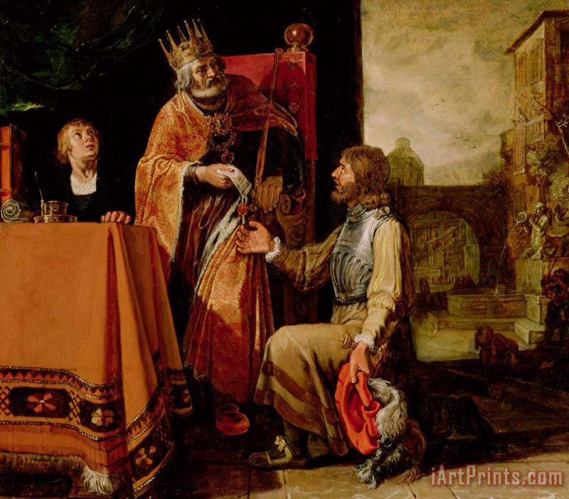 Pieter Lastman King David Handing the Letter to Uriah Art Print