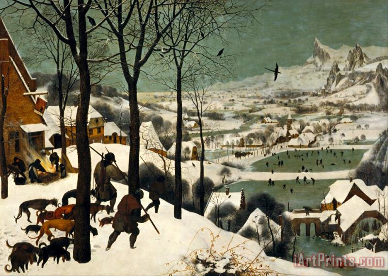 Pieter the Elder Bruegel Hunters in The Snow Winter Art Print