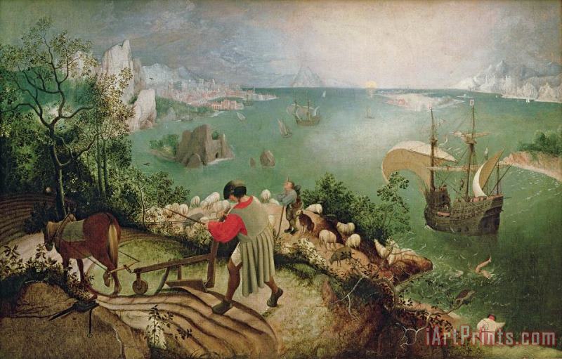 Landscape with the Fall of Icarus painting - Pieter the Elder Bruegel Landscape with the Fall of Icarus Art Print