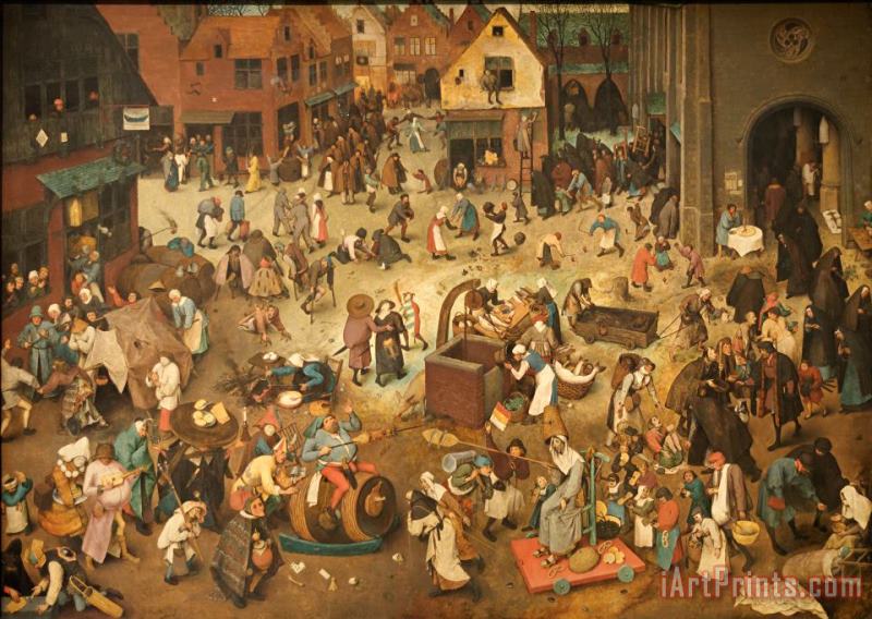 Pieter the Elder Bruegel Le Combat De Carnaval Et De Careme Pieter Brueghel L'ancien Art Painting
