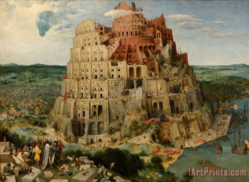 The Tower of Babel painting - Pieter the Elder Bruegel The Tower of Babel Art Print