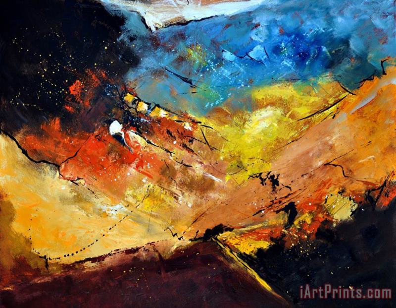Abstract 1811013 painting - Pol Ledent Abstract 1811013 Art Print