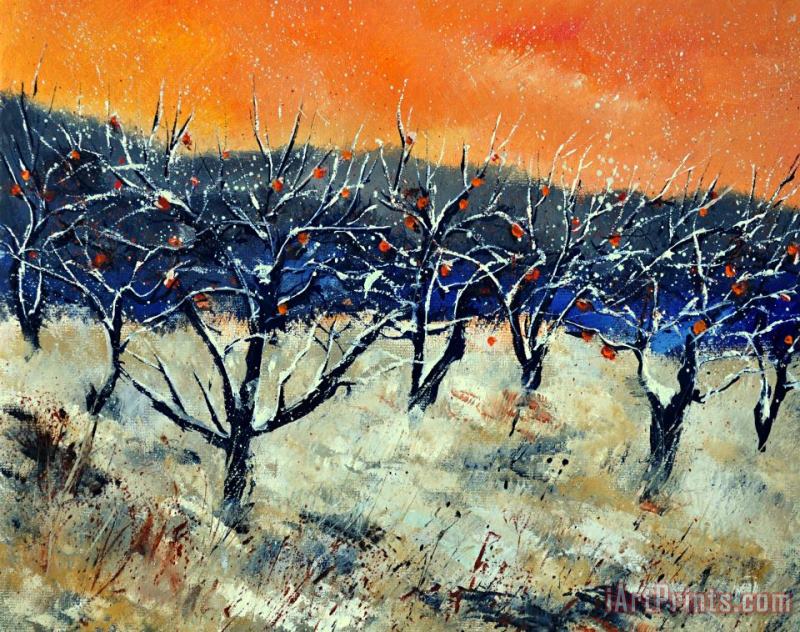 Pol Ledent Appletrees In Winter Art Painting