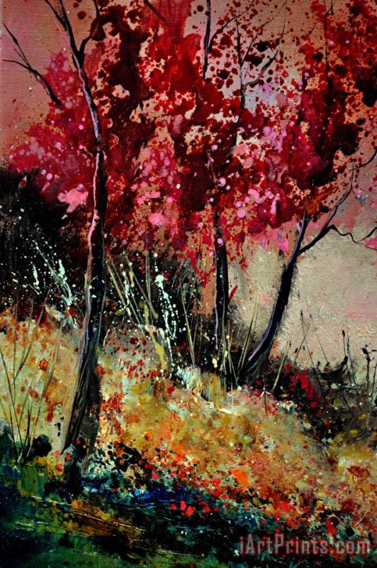 Autumn 119052 painting - Pol Ledent Autumn 119052 Art Print