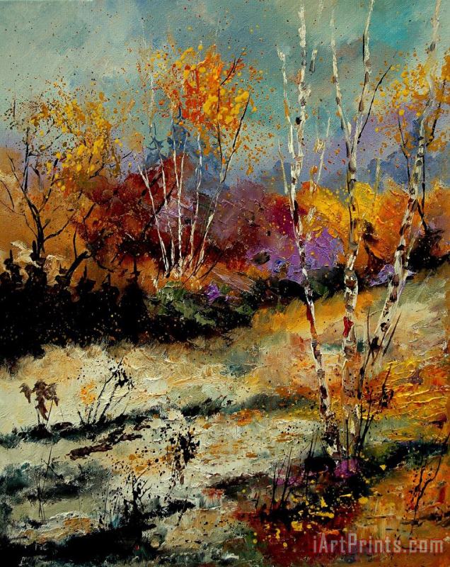 Birchtrees 459090 painting - Pol Ledent Birchtrees 459090 Art Print