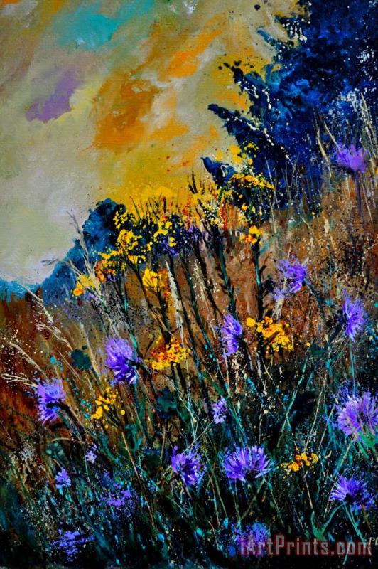 Pol Ledent Cornflowers Art Painting