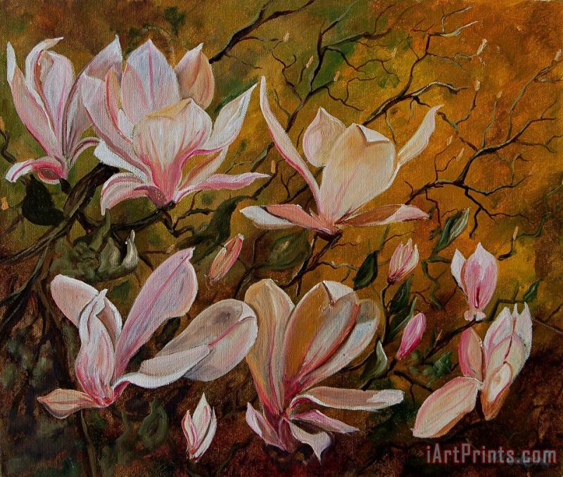 Pol Ledent Magnolias Art Painting