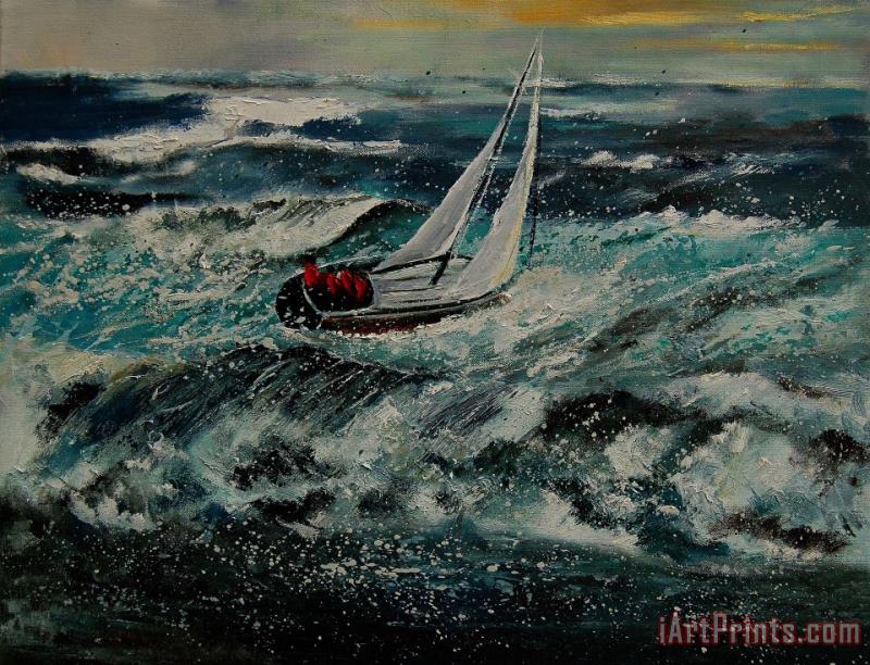 Seascape 97 painting - Pol Ledent Seascape 97 Art Print