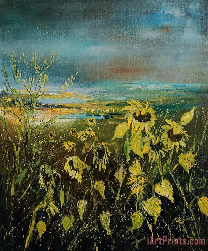 Sunflowers 562315 painting - Pol Ledent Sunflowers 562315 Art Print