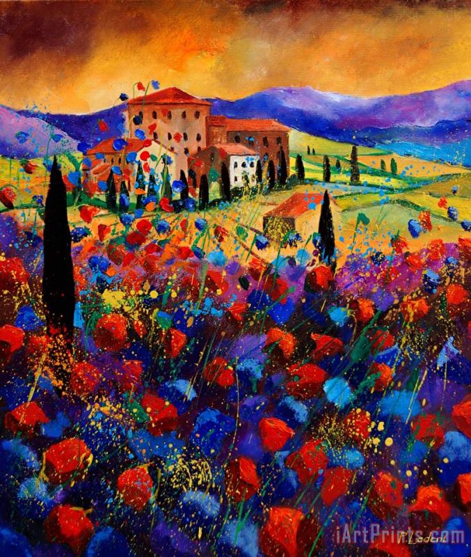 Pol Ledent Tuscany poppies Art Print