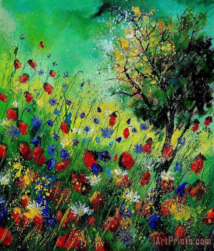 Wild Flowers 670130 painting - Pol Ledent Wild Flowers 670130 Art Print