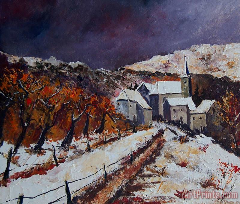 Winter In Luxembourg painting - Pol Ledent Winter In Luxembourg Art Print